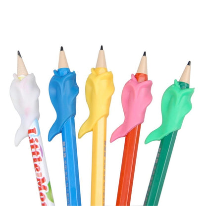 100PCS Student Dolphin Pen Writing Posture Correction Device, Random Color by bashfashion