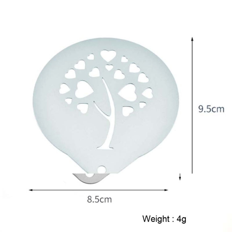 6 PCS Stainless Steel Garland Mold Fancy Coffee Printing Model Coffee Milk Foam Spray Pattern Template Random Style Delivery by bashfashion