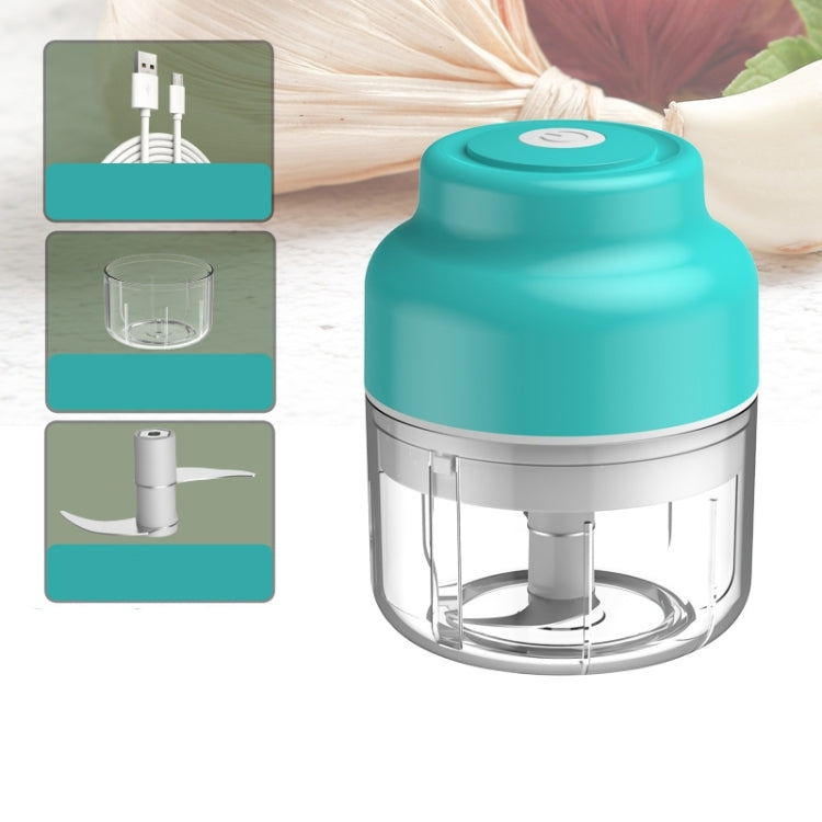 Wireless USB Charging Garlic Machine Baby Food Supplement Machine, Style:100ml Twisted Meat(Blue) by bashfashion
