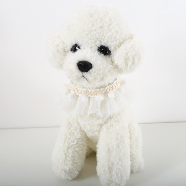 Lace Pet Adjustable Collar Cat Dog Photo Accessories, Size:S 20-25cm(White) by bashfashion