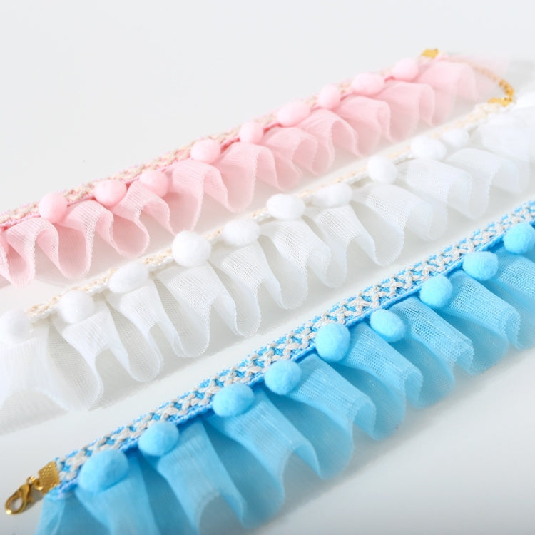 Lace Pet Adjustable Collar Cat Dog Photo Accessories, Size:S 20-25cm(Pink) by bashfashion