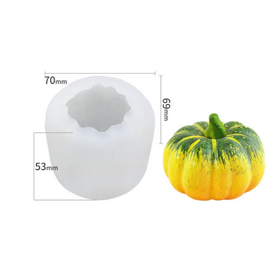 Halloween Three-Dimensional Pumpkin Cake DIY Scented Candle Silicone Mold, Specification: SW-47 by bashfashion