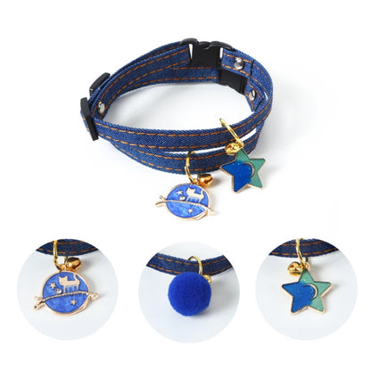 Pet Cowboy Cat Dog Collar With Bell Pet Accessories, Size:S 16-32cm, Style:Cat by bashfashion