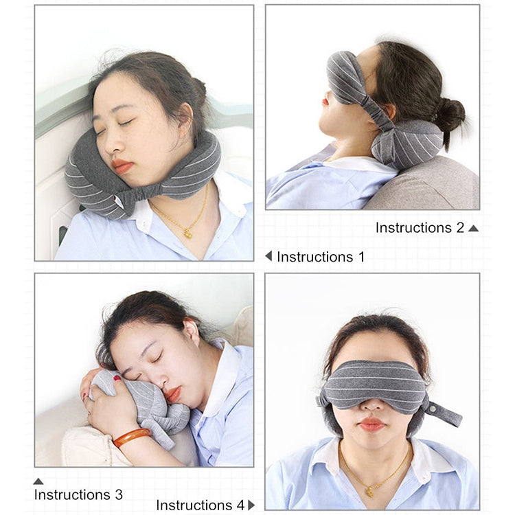 Business Travel Portable Pillow Eye Protection(Dark Grey) by bashfashion