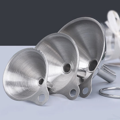 3 in 1 Stainless Steel Funnel Mini Funnel Oil Leaking Wine Leaking Integrated Liquid Dispenser Set by bashfashion
