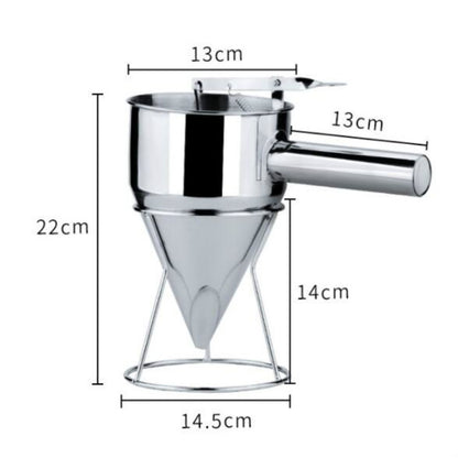 Octopus Balls Tool Fish Ball Funnel Tapered Funnel With Shelf Chocolate Sauce Drain by bashfashion