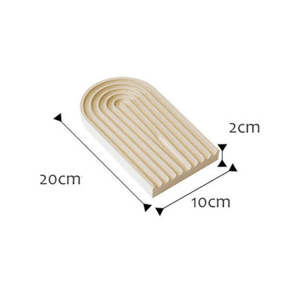 Water Ripple Cutting Board Afternoon Tea Snack Plate Photo Props Small (Beige) by bashfashion