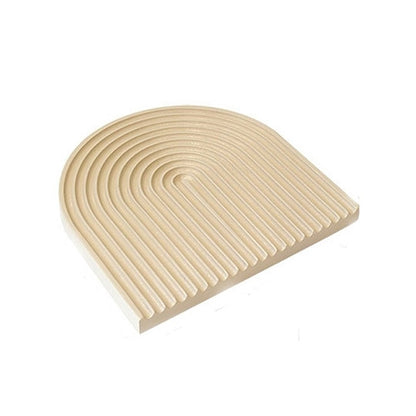Water Ripple Cutting Board Afternoon Tea Snack Plate Photo Props Medium (Beige) by bashfashion