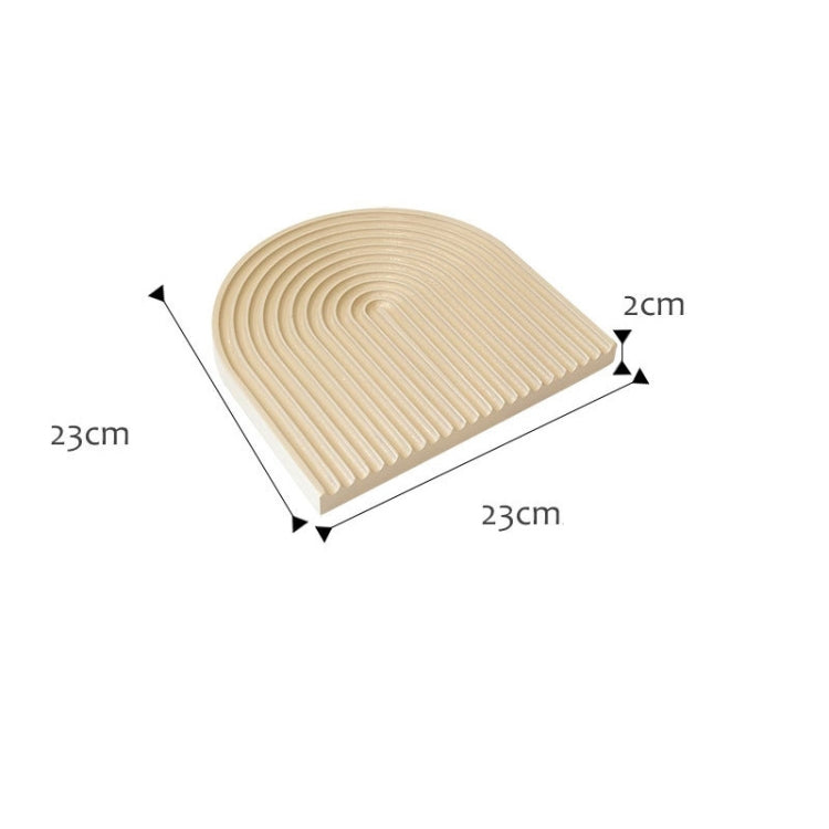 Water Ripple Cutting Board Afternoon Tea Snack Plate Photo Props Medium (Beige) by bashfashion