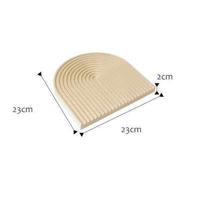 Water Ripple Cutting Board Afternoon Tea Snack Plate Photo Props Medium (Beige) by bashfashion