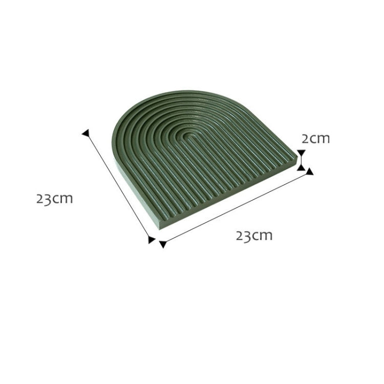 Water Ripple Cutting Board Afternoon Tea Snack Plate Photo Props Small (Dark Green) by bashfashion