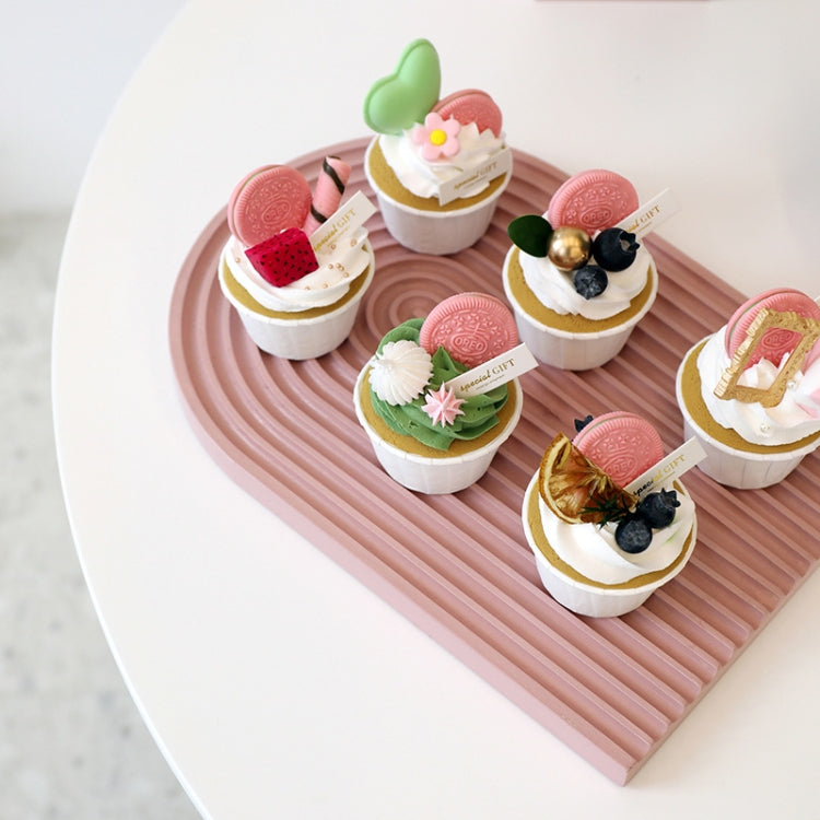 Water Ripple Cutting Board Afternoon Tea Snack Plate Photo Props Small (Dark Green) by bashfashion