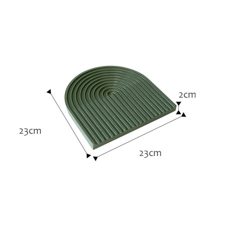 Water Ripple Cutting Board Afternoon Tea Snack Plate Photo Props Medium (Dark Green) by bashfashion