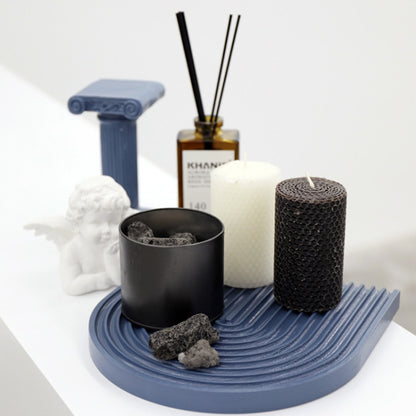 Water Ripple Cutting Board Afternoon Tea Snack Plate Photo Props Large (Dark Green) by bashfashion