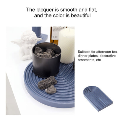 Water Ripple Cutting Board Afternoon Tea Snack Plate Photo Props Small (Warm Brown) by bashfashion