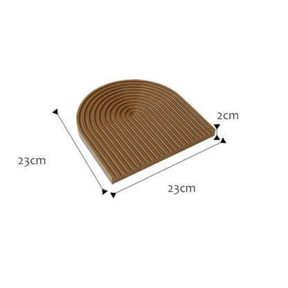 Water Ripple Cutting Board Afternoon Tea Snack Plate Photo Props Medium (Warm Brown) by bashfashion