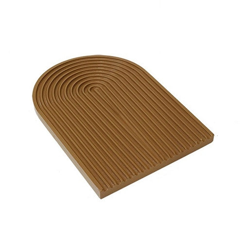 Water Ripple Cutting Board Afternoon Tea Snack Plate Photo Props Large (Warm Brown) by bashfashion