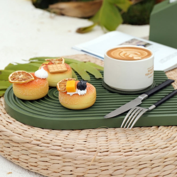 Water Ripple Cutting Board Afternoon Tea Snack Plate Photo Props Large (Green Lotus Color) by bashfashion