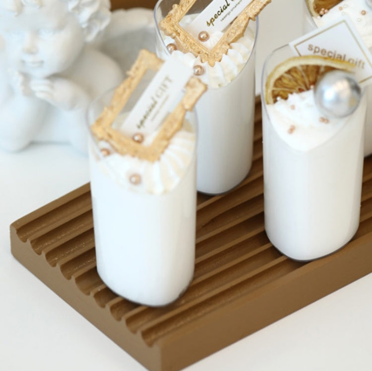 Water Ripple Cutting Board Afternoon Tea Snack Plate Photo Props Medium (Dirty Pink) by bashfashion