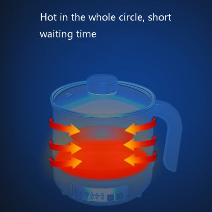 Multi-Function Electric-Cooker Mini Dormitory Student Cooking Rice Stir Frying Non-Stick Pot, 110V US Plug, Colour: White Manual Single Pot(1.7L) by bashfashion