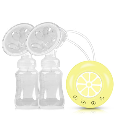 Large Suction Smart Electric Bilateral Breast Pump 12-Speed Silent Breast Pump(Yellow) by bashfashion