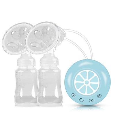 Large Suction Smart Electric Bilateral Breast Pump 12-Speed Silent Breast Pump(Blue) by bashfashion