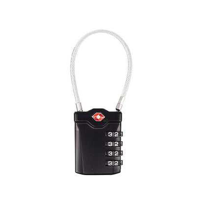 Zinc Alloy Red Dot Luggage Small Padlock Small Mini Code Lock(Black) by bashfashion