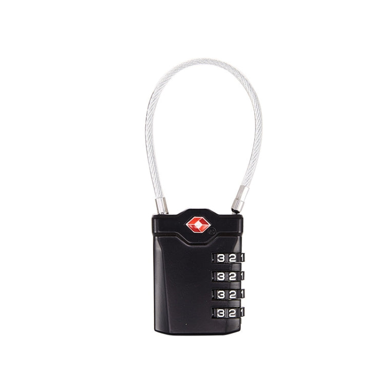 Zinc Alloy Red Dot Luggage Small Padlock Small Mini Code Lock(Black) by bashfashion