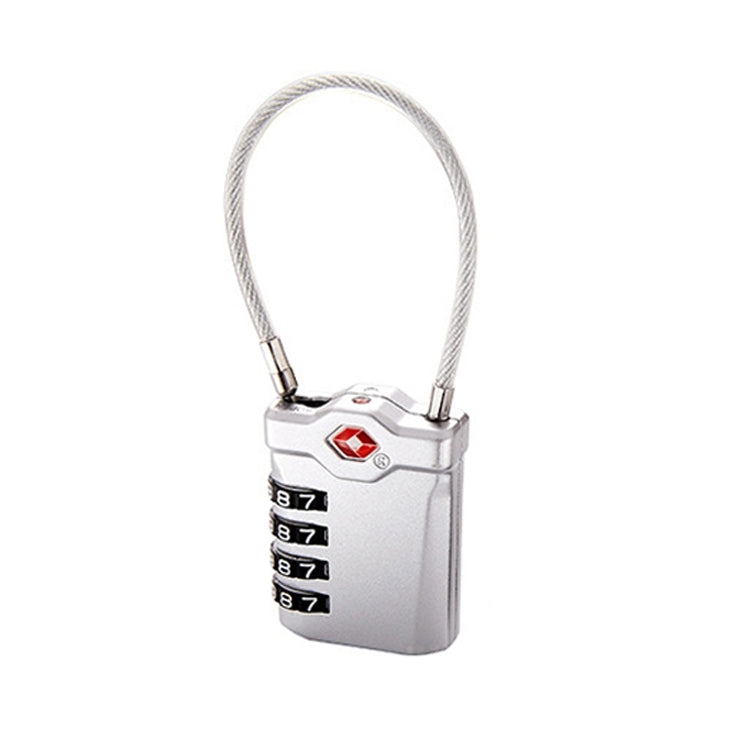 Zinc Alloy Red Dot Luggage Small Padlock Small Mini Code Lock(Silver) by bashfashion