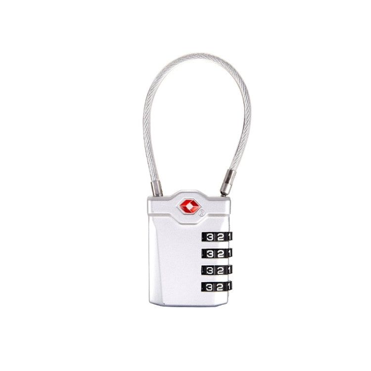 Zinc Alloy Red Dot Luggage Small Padlock Small Mini Code Lock(Silver) by bashfashion