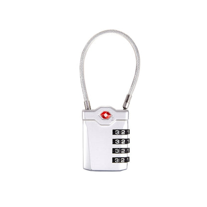 Zinc Alloy Red Dot Luggage Small Padlock Small Mini Code Lock(Silver) by bashfashion