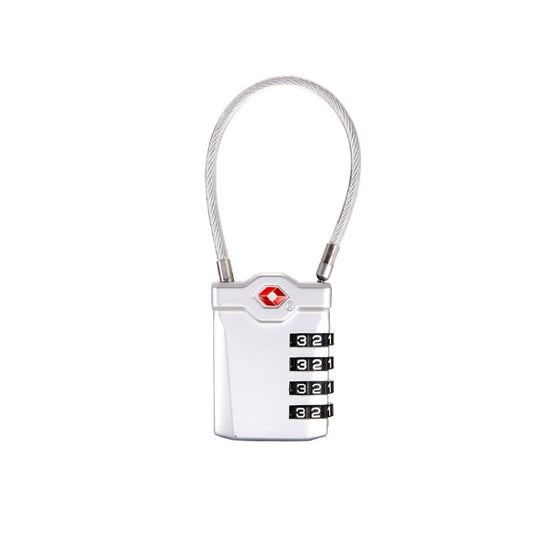Zinc Alloy Red Dot Luggage Small Padlock Small Mini Code Lock(Silver) by bashfashion