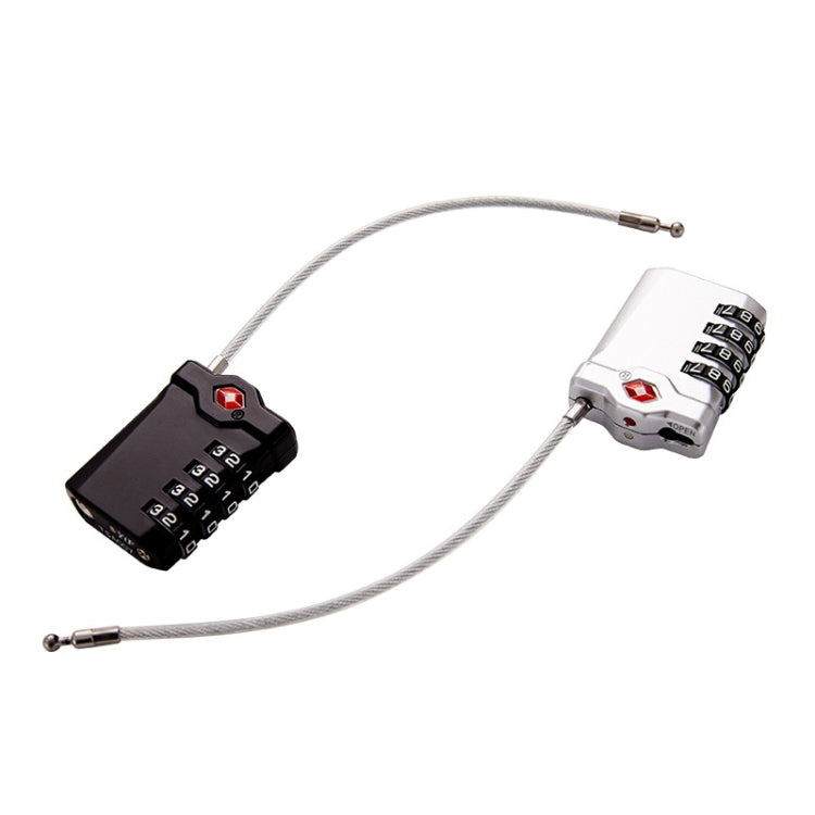 Zinc Alloy Red Dot Luggage Small Padlock Small Mini Code Lock(Black) by bashfashion