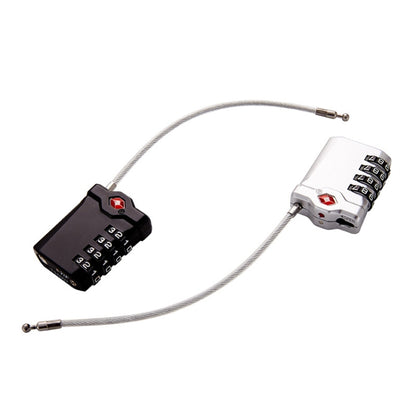 Zinc Alloy Red Dot Luggage Small Padlock Small Mini Code Lock(Silver) by bashfashion