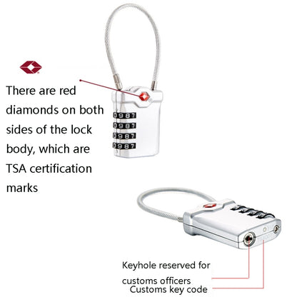 Zinc Alloy Red Dot Luggage Small Padlock Small Mini Code Lock(Black) by bashfashion