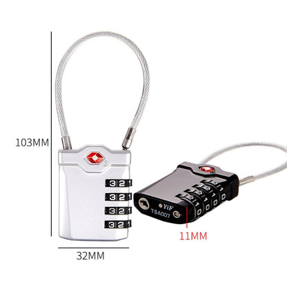 Zinc Alloy Red Dot Luggage Small Padlock Small Mini Code Lock(Silver) by bashfashion