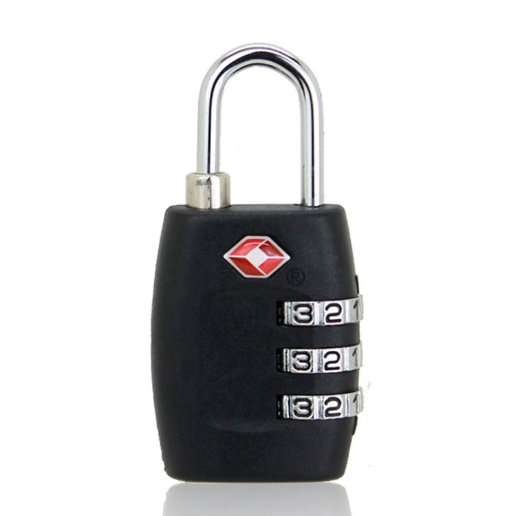 Customs Luggage Lock Overseas Travel Luggage Zipper Lock Plastic TSA Code Lock(Black) by bashfashion
