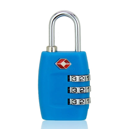 Customs Luggage Lock Overseas Travel Luggage Zipper Lock Plastic TSA Code Lock(Blue) by bashfashion