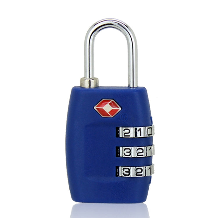Customs Luggage Lock Overseas Travel Luggage Zipper Lock Plastic TSA Code Lock(Dark Blue) by bashfashion