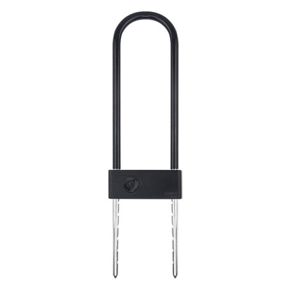 Smart Bluetooth Fingerprint U-Shaped Glass Door Lock Anti-Shear Anti-Theft Lock Extended Outdoor Waterproof U-Shaped Lock, Specification: U2 (Key Password + APP + Key) by bashfashion