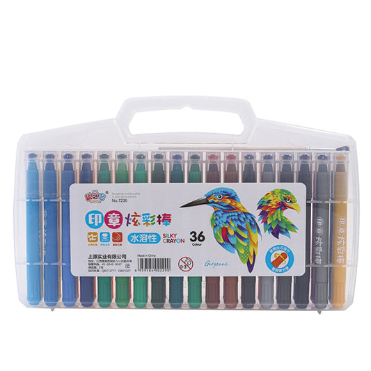Seal Colorful Stick Water-Soluble Oil Pastel 12 Colors 24 Colors 36 Colors Portable Children Drawing Set Rotating Crayons, Specification: 36 Colors by bashfashion