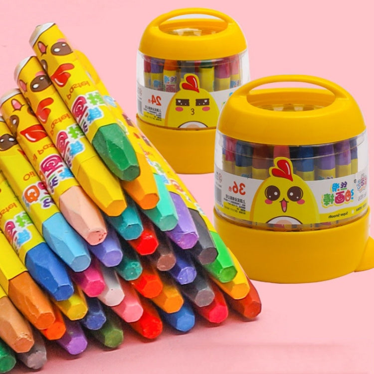 Barrel Oil Pastel Colors Children Drawing Set Washable Crayons 36 Colors by bashfashion