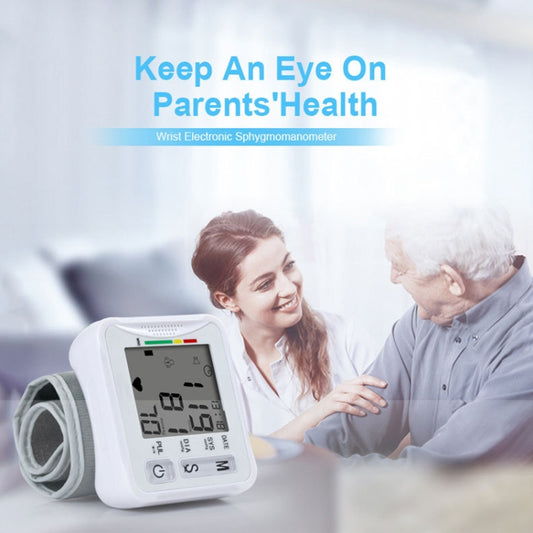 KWL-W01 Home Automatic Smart Wrist Electronic Sphygmomanometer, Style: English Without Voice(White) by bashfashion