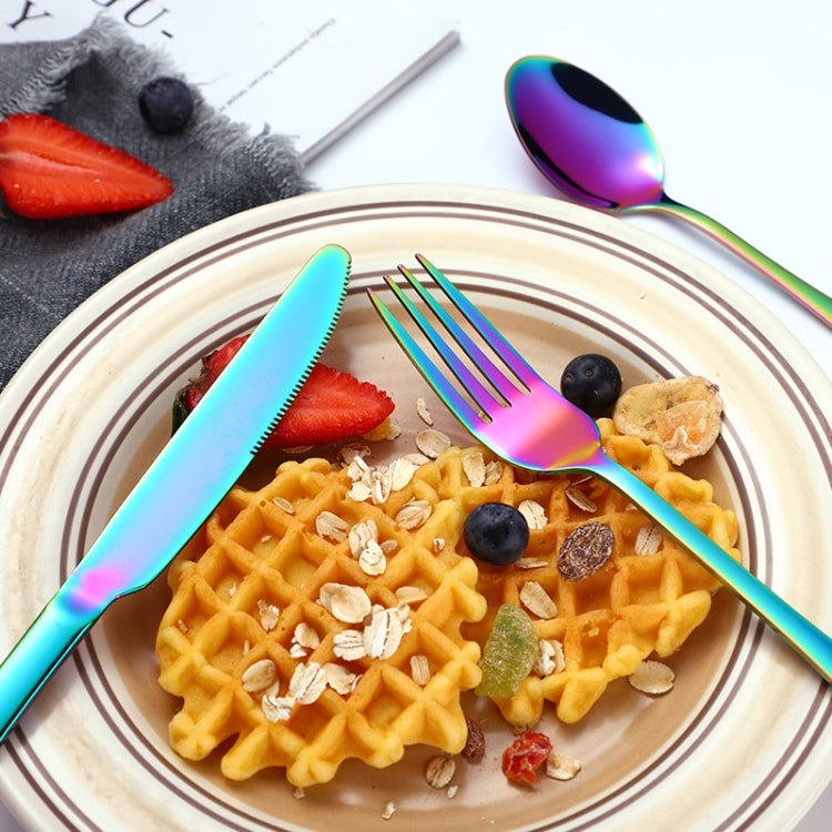 24 in 1 Stainless Steel Tableware Western Steak Cutlery Gift Set, Color: Silver by bashfashion