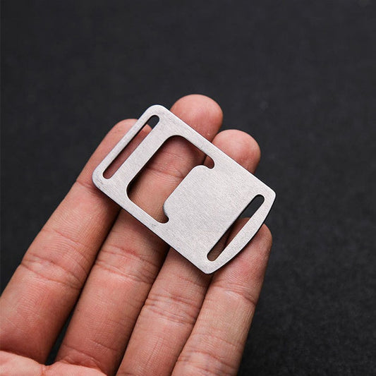 20 PCS Ribbon Bottle Opener Stainless Steel Card Bottle Opener Outdoor Backpack Webbing Buckle Lanyard Bottle Opener by bashfashion