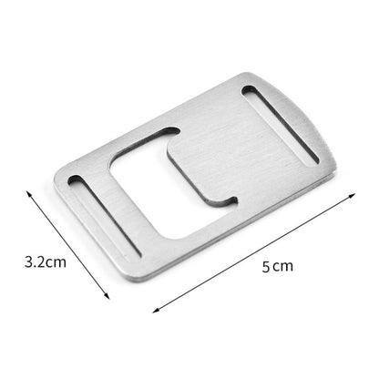 20 PCS Ribbon Bottle Opener Stainless Steel Card Bottle Opener Outdoor Backpack Webbing Buckle Lanyard Bottle Opener by bashfashion