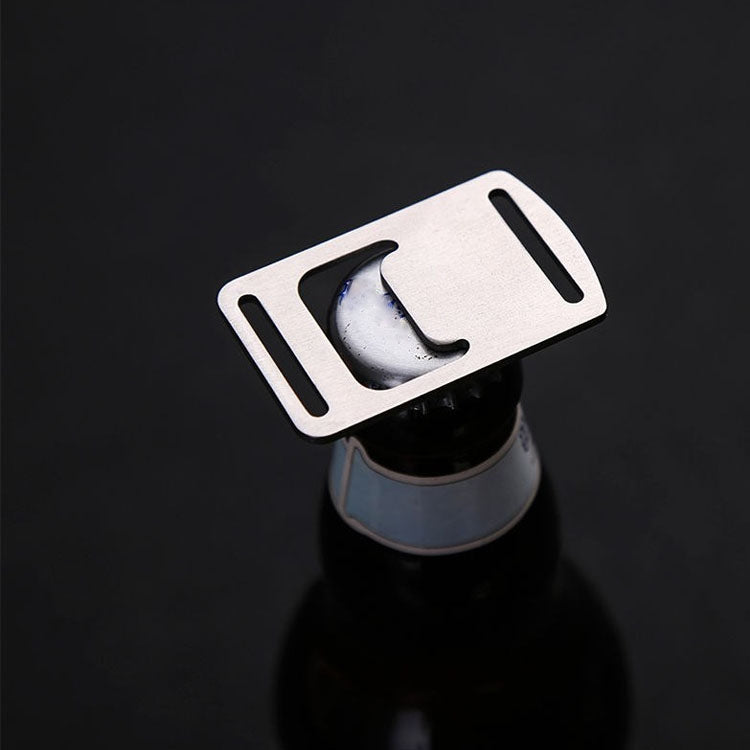 20 PCS Ribbon Bottle Opener Stainless Steel Card Bottle Opener Outdoor Backpack Webbing Buckle Lanyard Bottle Opener by bashfashion
