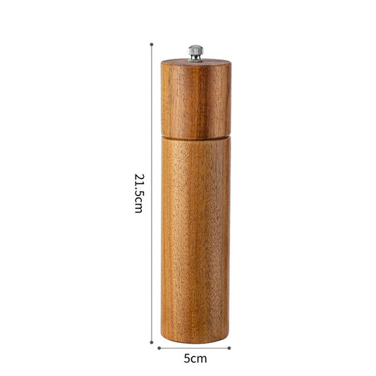 Wooden Pepper Grinder Household Sea Salt Manual Seasoning Bottle Kitchen Tool, Specification: 8 inch by bashfashion