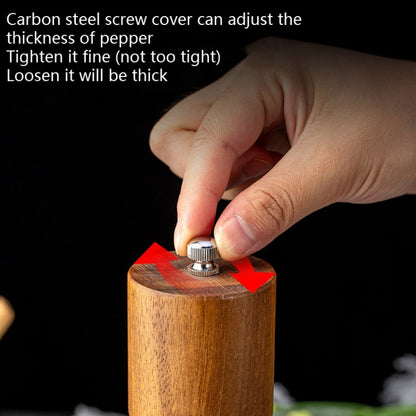 Wooden Pepper Grinder Household Sea Salt Manual Seasoning Bottle Kitchen Tool, Specification: 8 inch by bashfashion