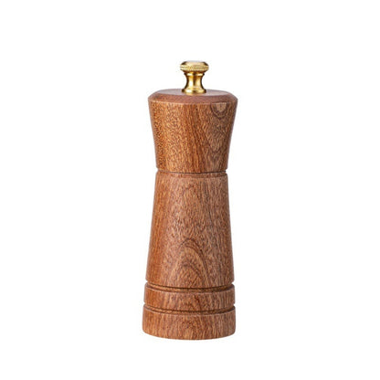 Wood Pepper Grinder Kitchen Household Manual Solid Pepper Powder Black Pepper Mill Grinder Bottle Seasoning Jar, Specification: 5 inch by bashfashion